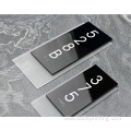 Custom Washroom Black Acrylic Plate Braille Signs